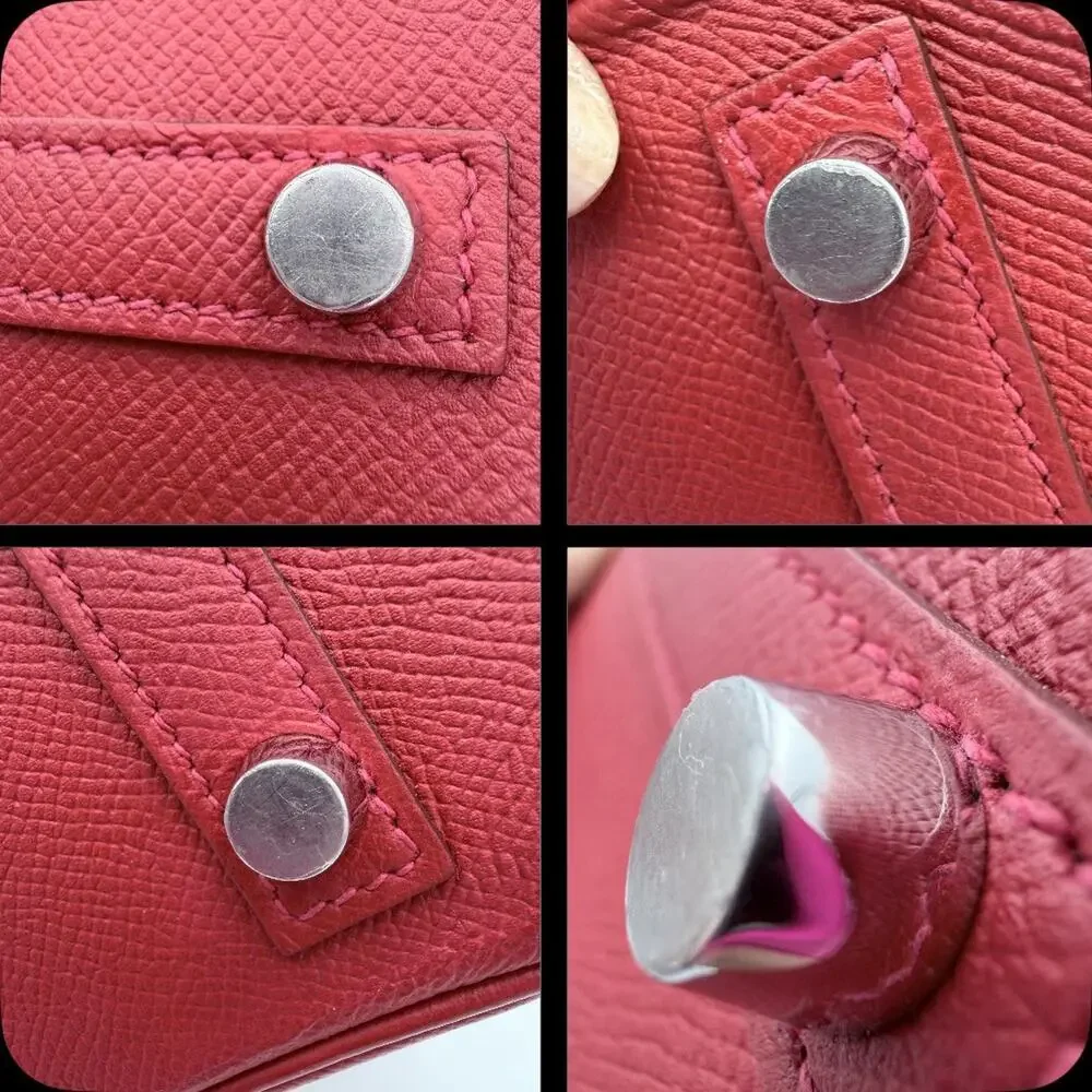 Hermes Birkin 30 Vibrant Red Epsom Palladium PHW Stamp X 2016